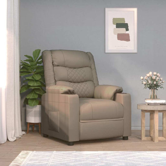 Recliner Chair Cappuccino Faux Leather