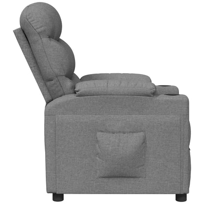 Recliner Chair Light Grey Fabric