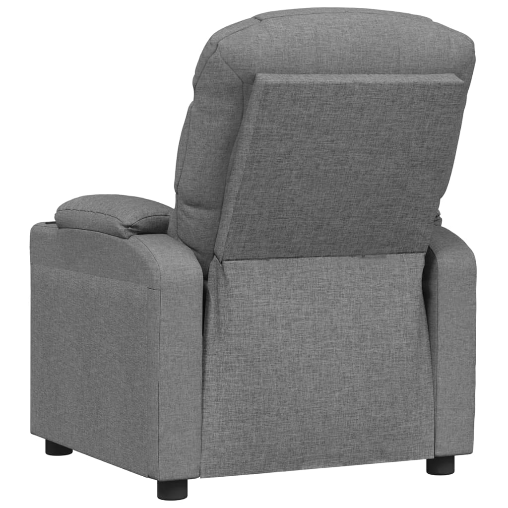 Recliner Chair Light Grey Fabric