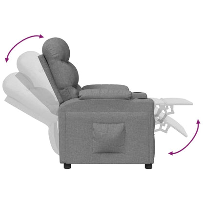 Recliner Chair Light Grey Fabric
