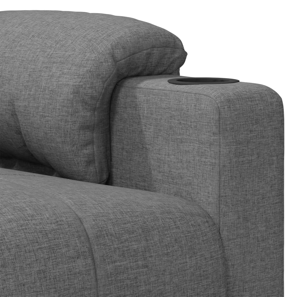 Recliner Chair Light Grey Fabric