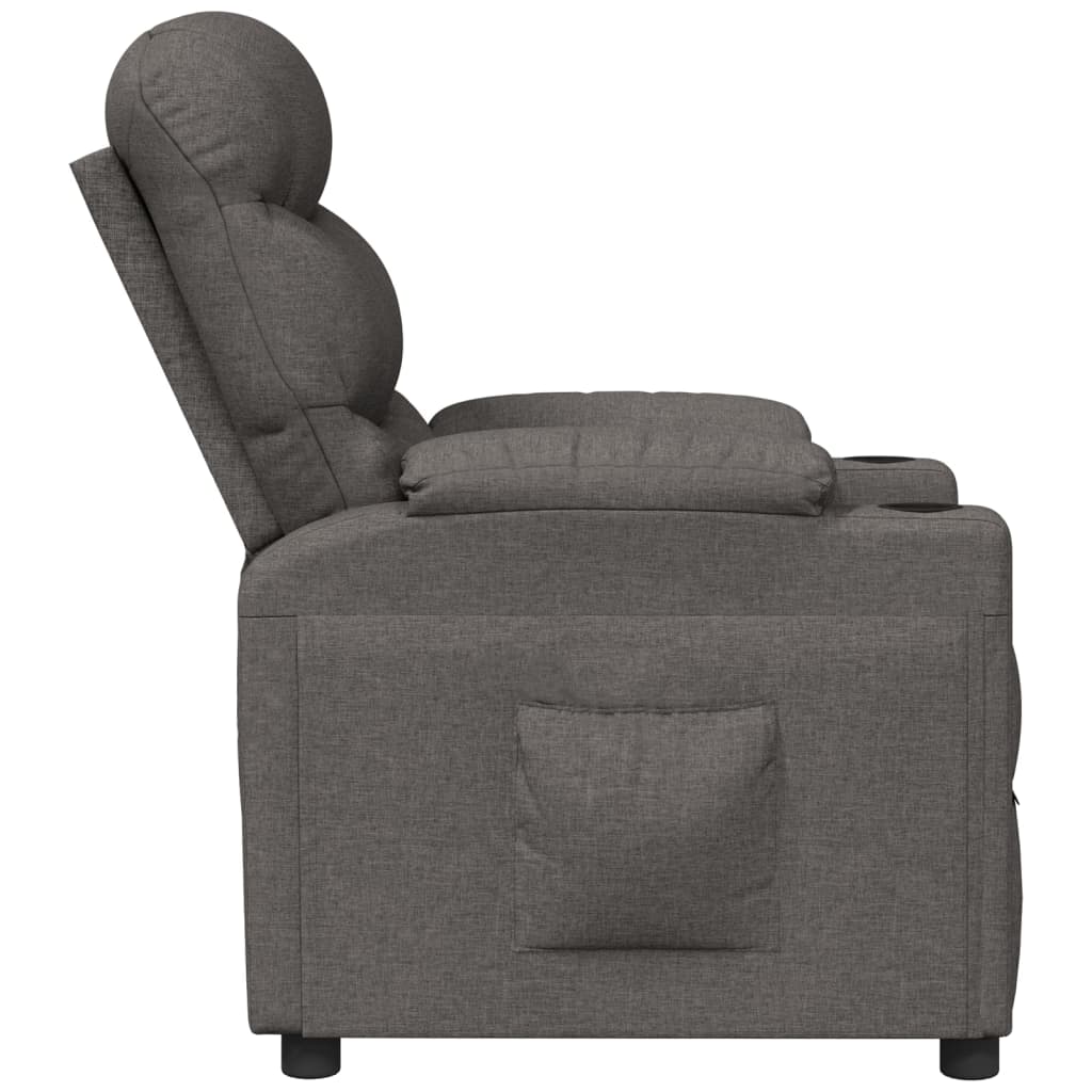 Recliner Chair Dark Grey Fabric