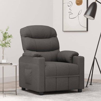 Recliner Chair Dark Grey Fabric