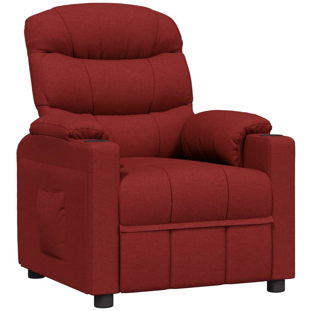 Recliner Chair Wine Red Fabric