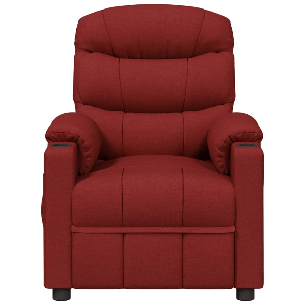 Recliner Chair Wine Red Fabric