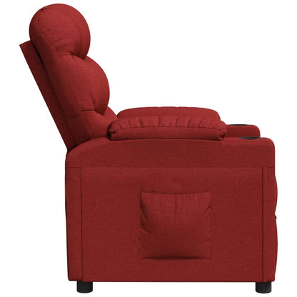 Recliner Chair Wine Red Fabric
