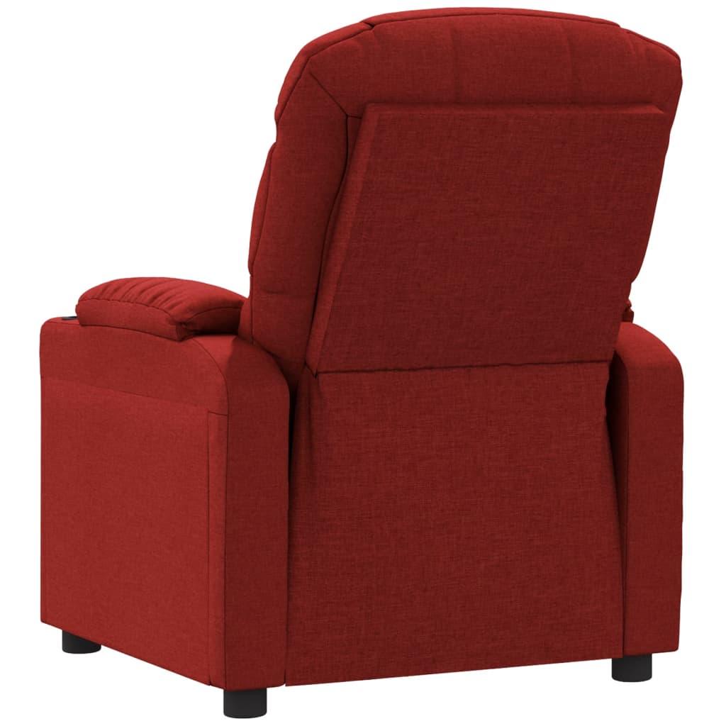 Recliner Chair Wine Red Fabric
