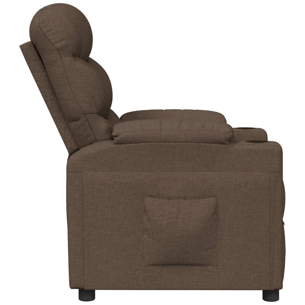 Recliner Chair Brown Fabric