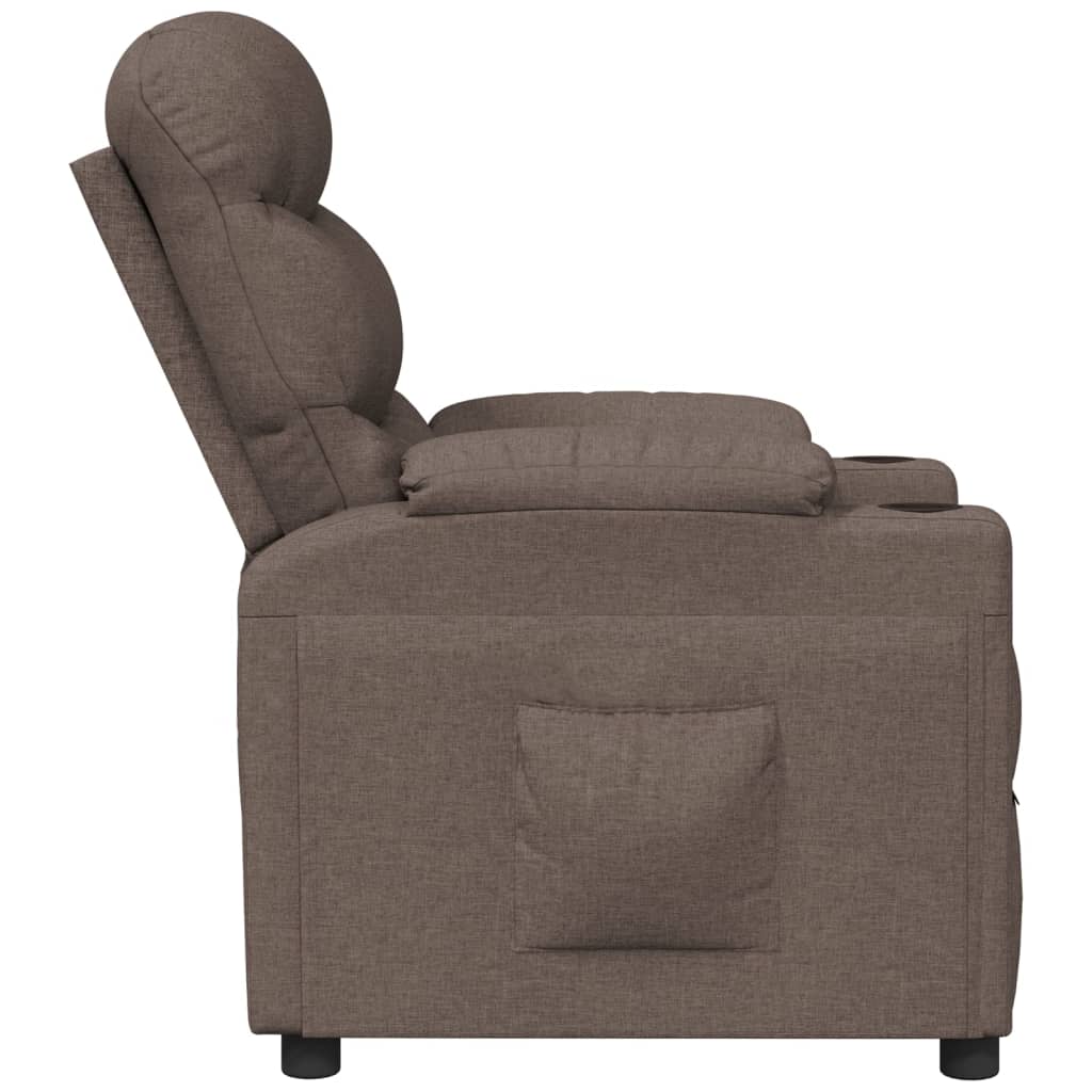 Recliner Chair Taupe Fabric