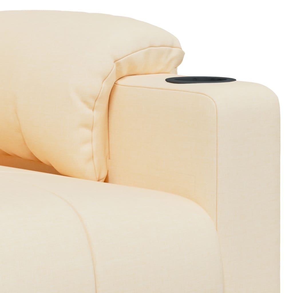 Recliner Chair Cream Fabric