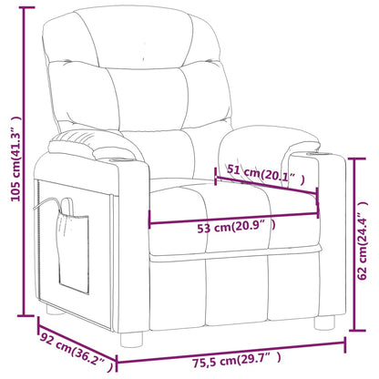 Massage Chair Wine Red Fabric