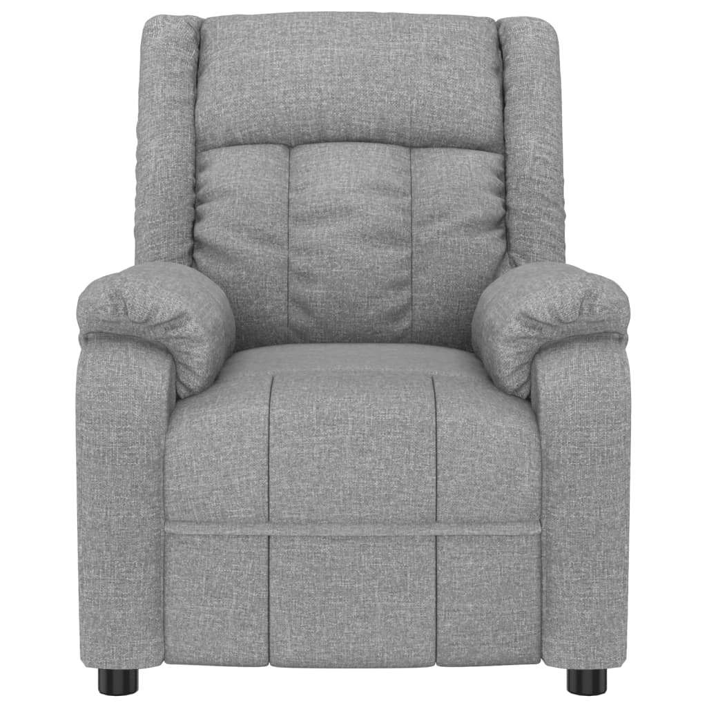 Recliner Chair Light Grey Fabric
