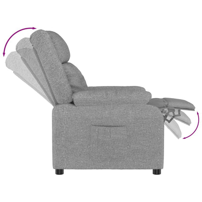 Recliner Chair Light Grey Fabric