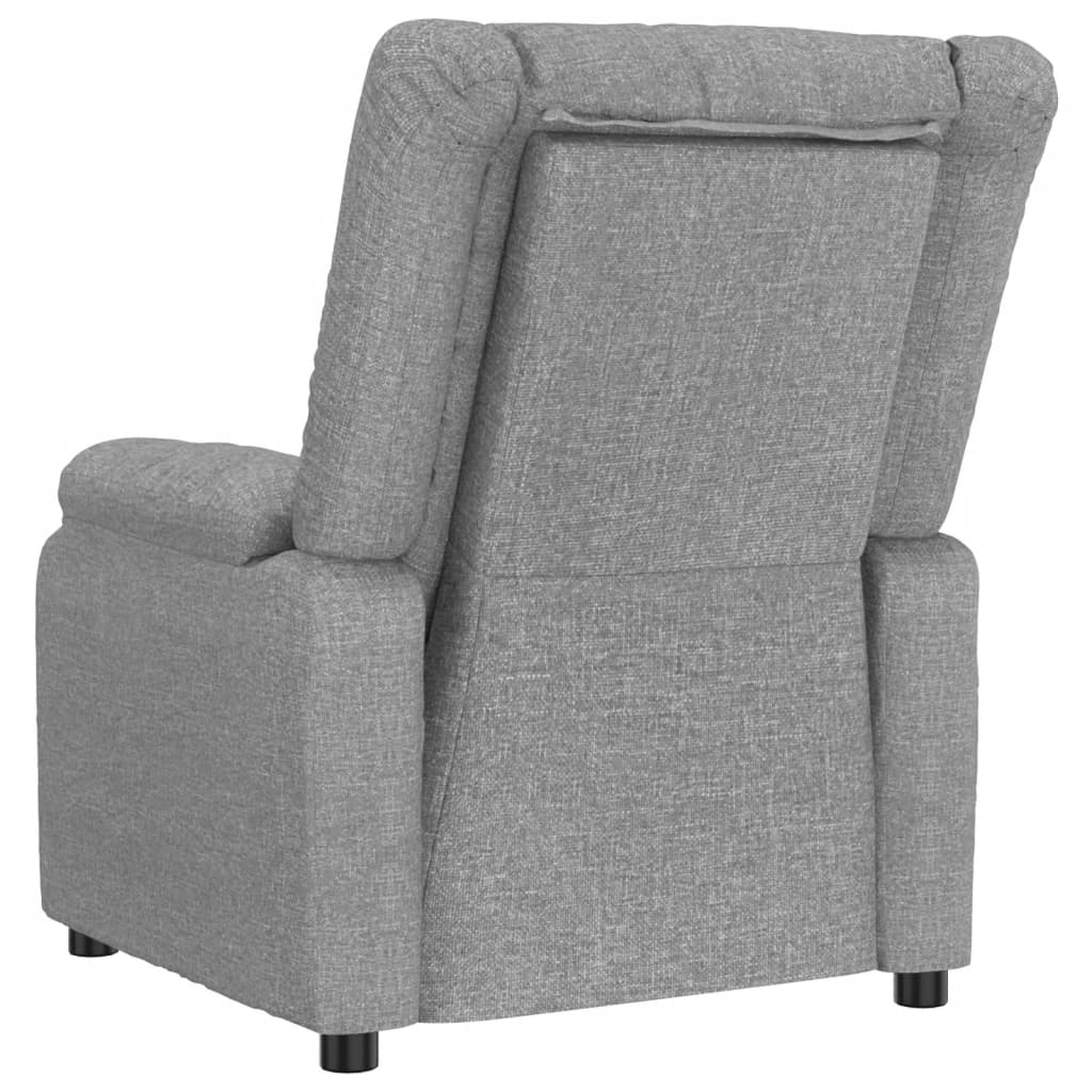 Recliner Chair Light Grey Fabric