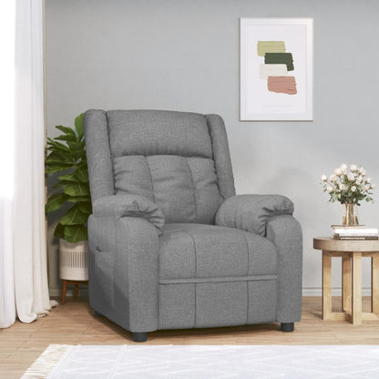 Recliner Chair Light Grey Fabric