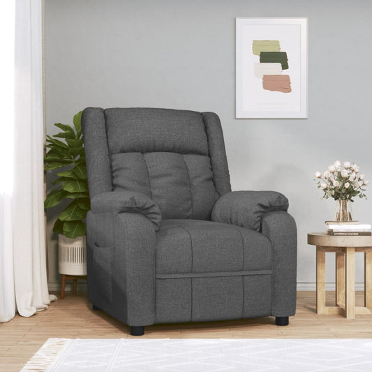 Recliner Chair Dark Grey Fabric