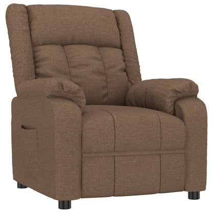 Recliner Chair Brown Fabric