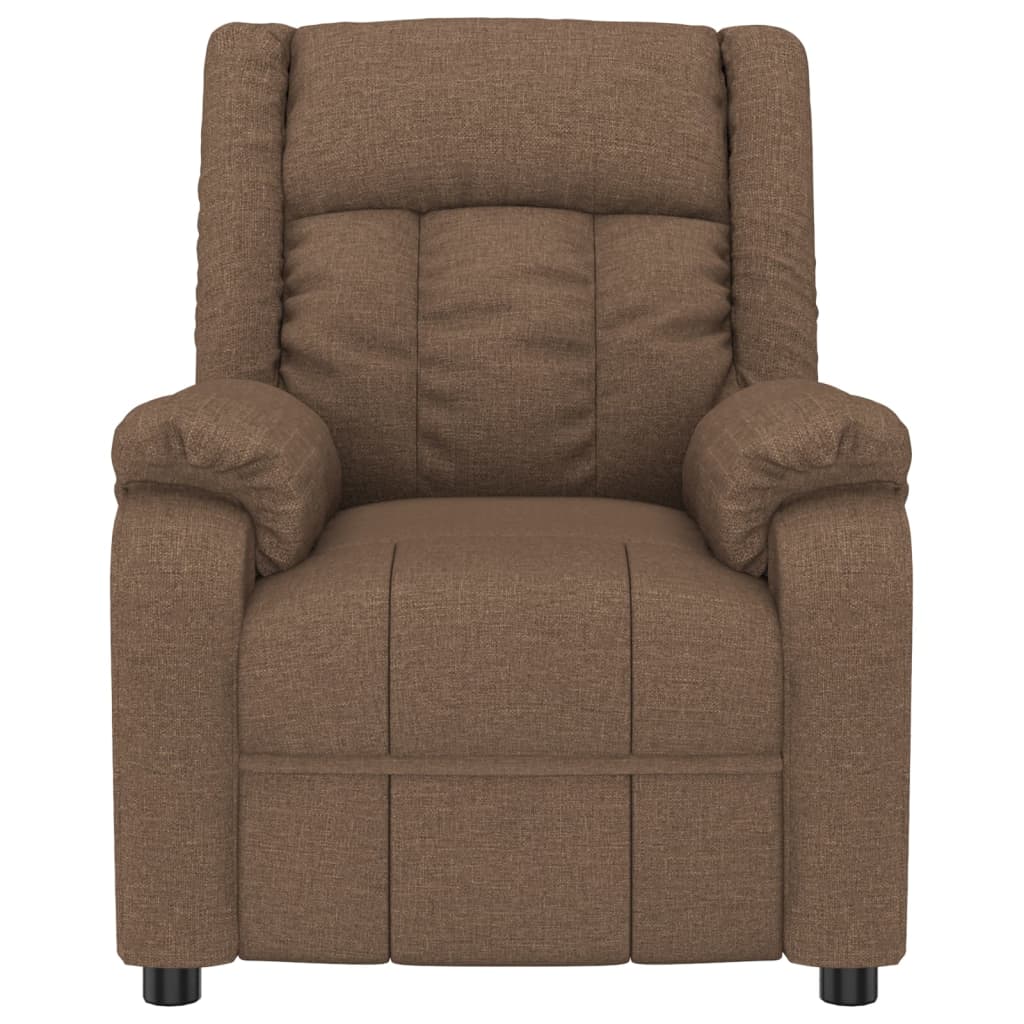 Recliner Chair Brown Fabric