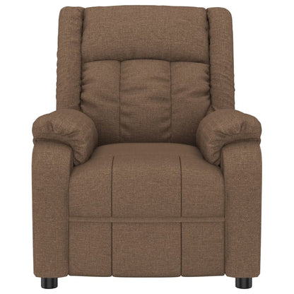 Recliner Chair Brown Fabric