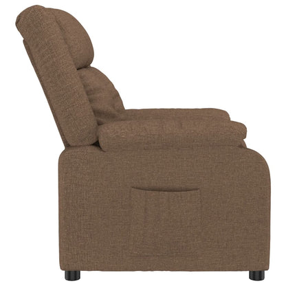 Recliner Chair Brown Fabric