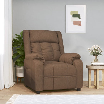 Recliner Chair Brown Fabric