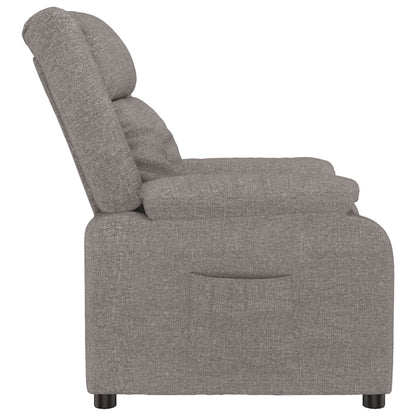 Recliner Chair Taupe Fabric
