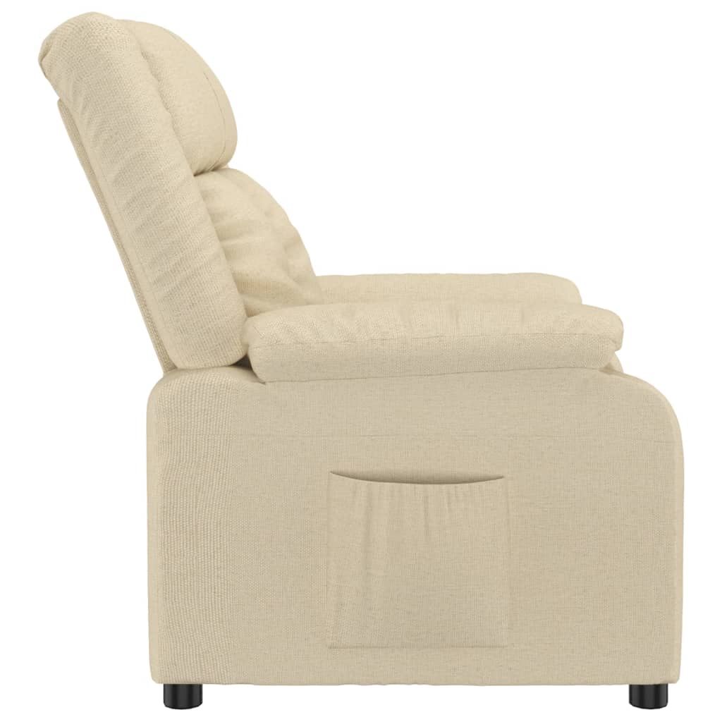 Recliner Chair Cream Fabric