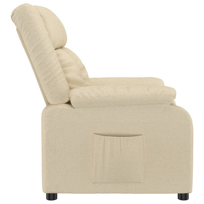 Recliner Chair Cream Fabric