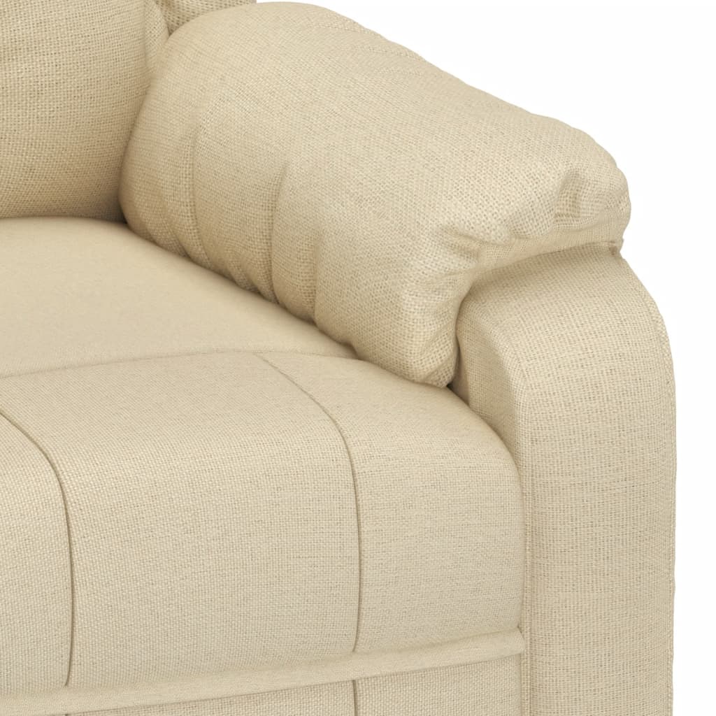 Recliner Chair Cream Fabric