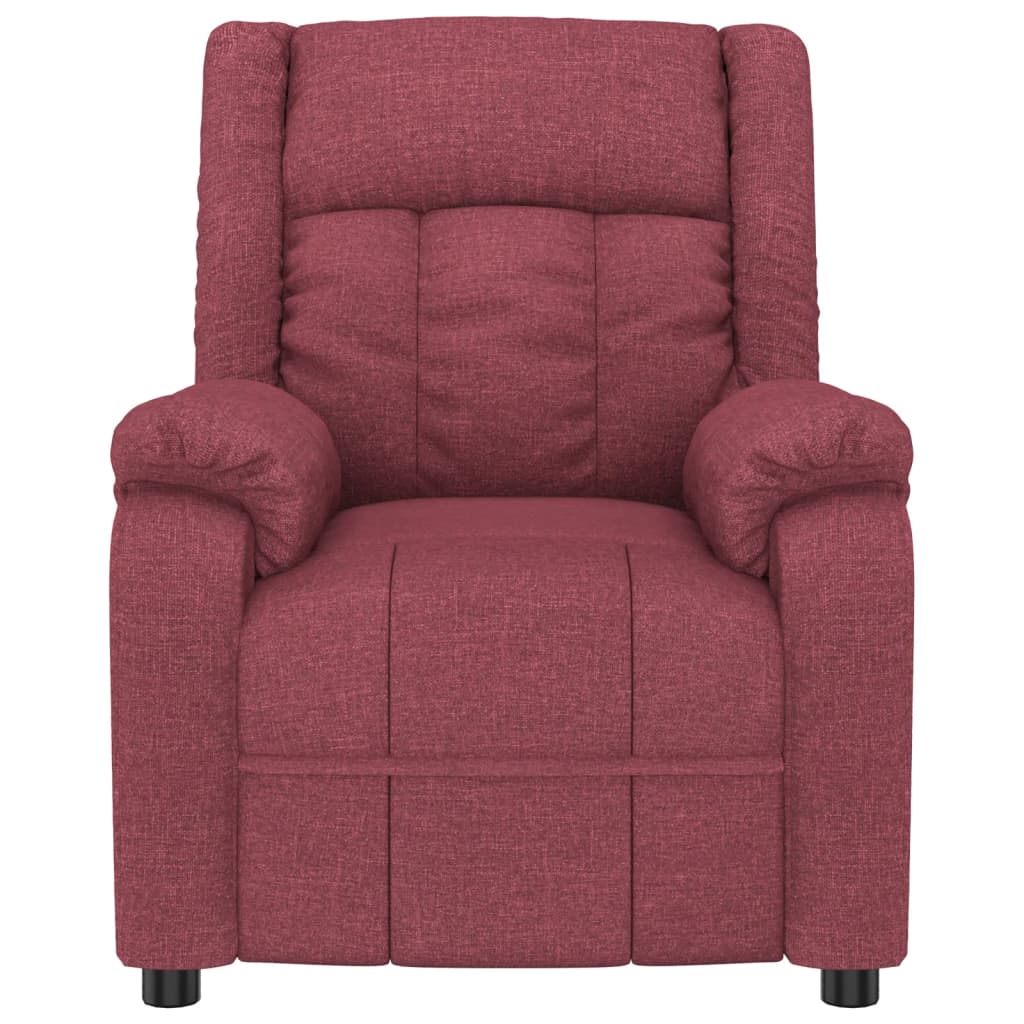 Massage Chair Wine Red Fabric