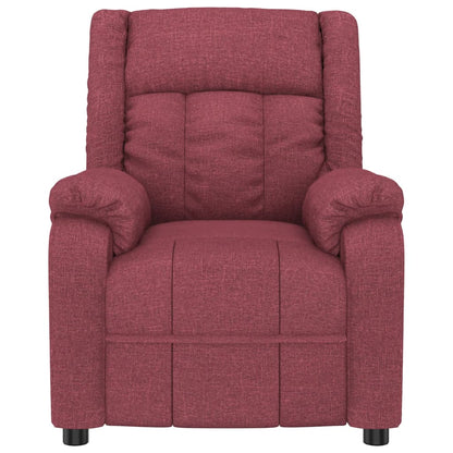 Massage Chair Wine Red Fabric