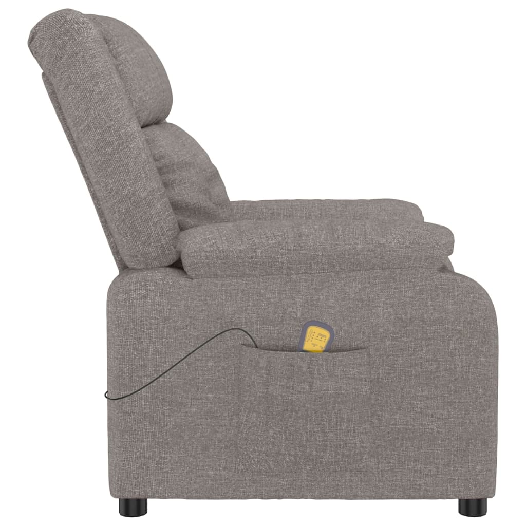 Massage Chair Taupe Fabric