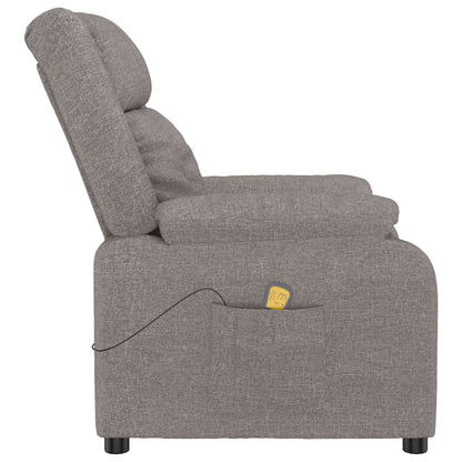 Massage Chair Taupe Fabric