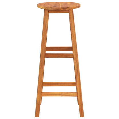 Bar Stool | Set of 8 | Natural wood | Solid Acacia wood | Standard