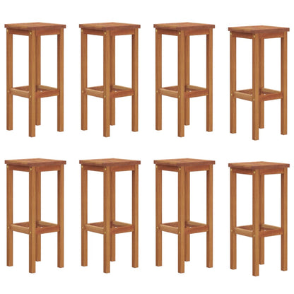 Bar Stools 8 pcs Solid Wood Acacia