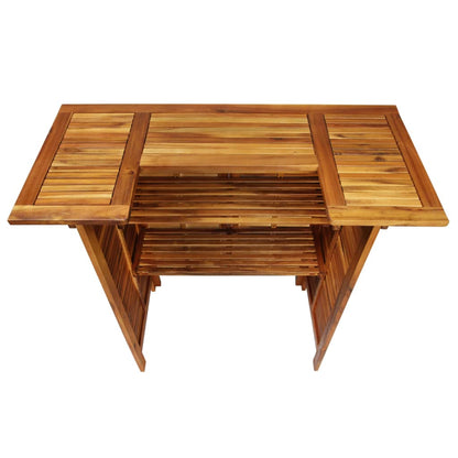 Garden Bar Set | Natural Wood | Solid Acacia Wood | Compact | Footrest