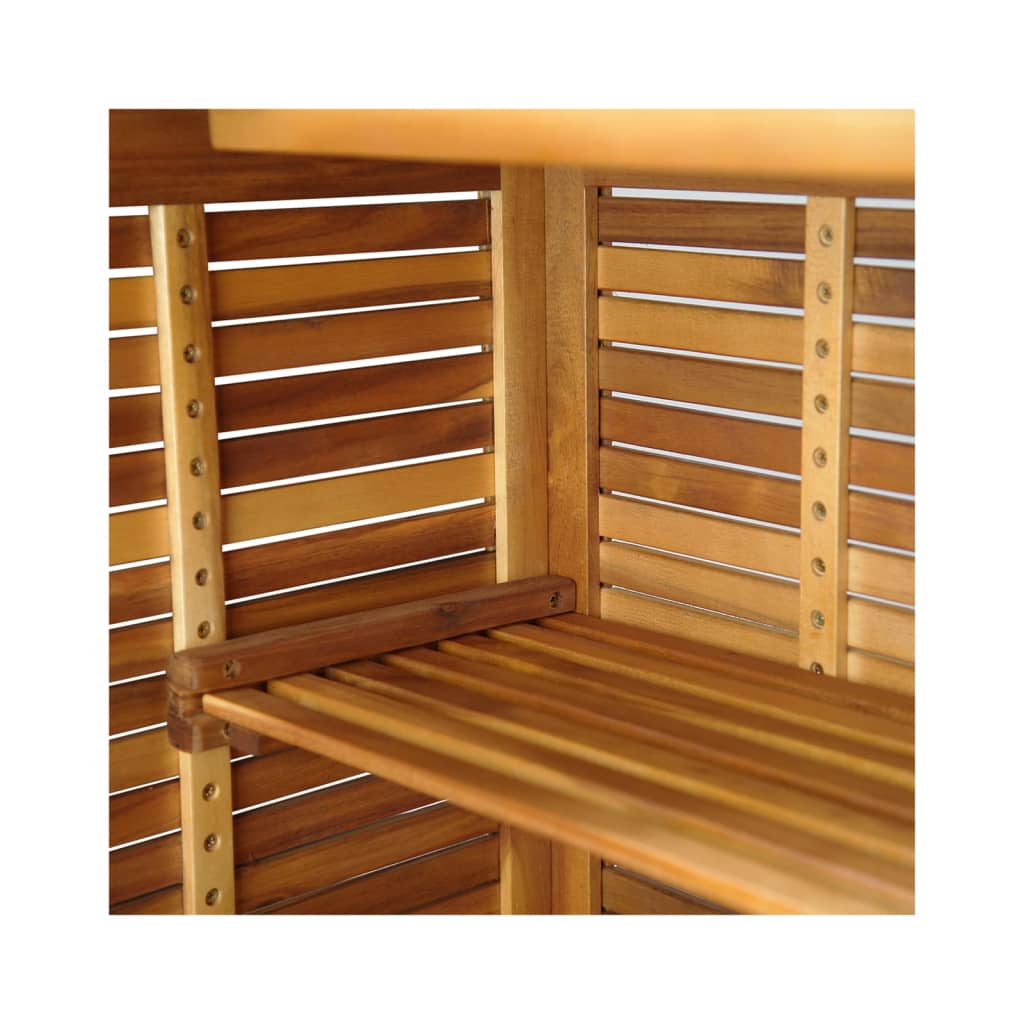Garden Bar Set | Natural Wood | Solid Acacia Wood | Compact | Footrest