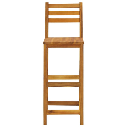 Garden Bar Set | Natural Wood | Solid Acacia Wood | Compact | Footrest
