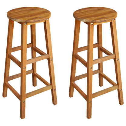 Balcony Bar Set | Natural wood | Solid Acacia wood | Medium | Footrest