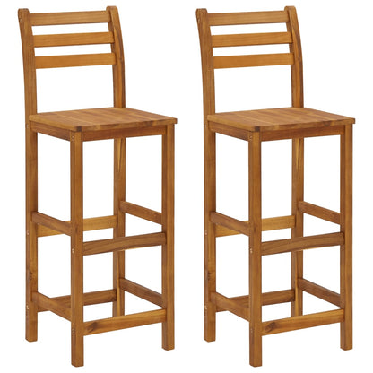 Garden Bar Set | Natural wood | Solid acacia wood | Medium | Footrest
