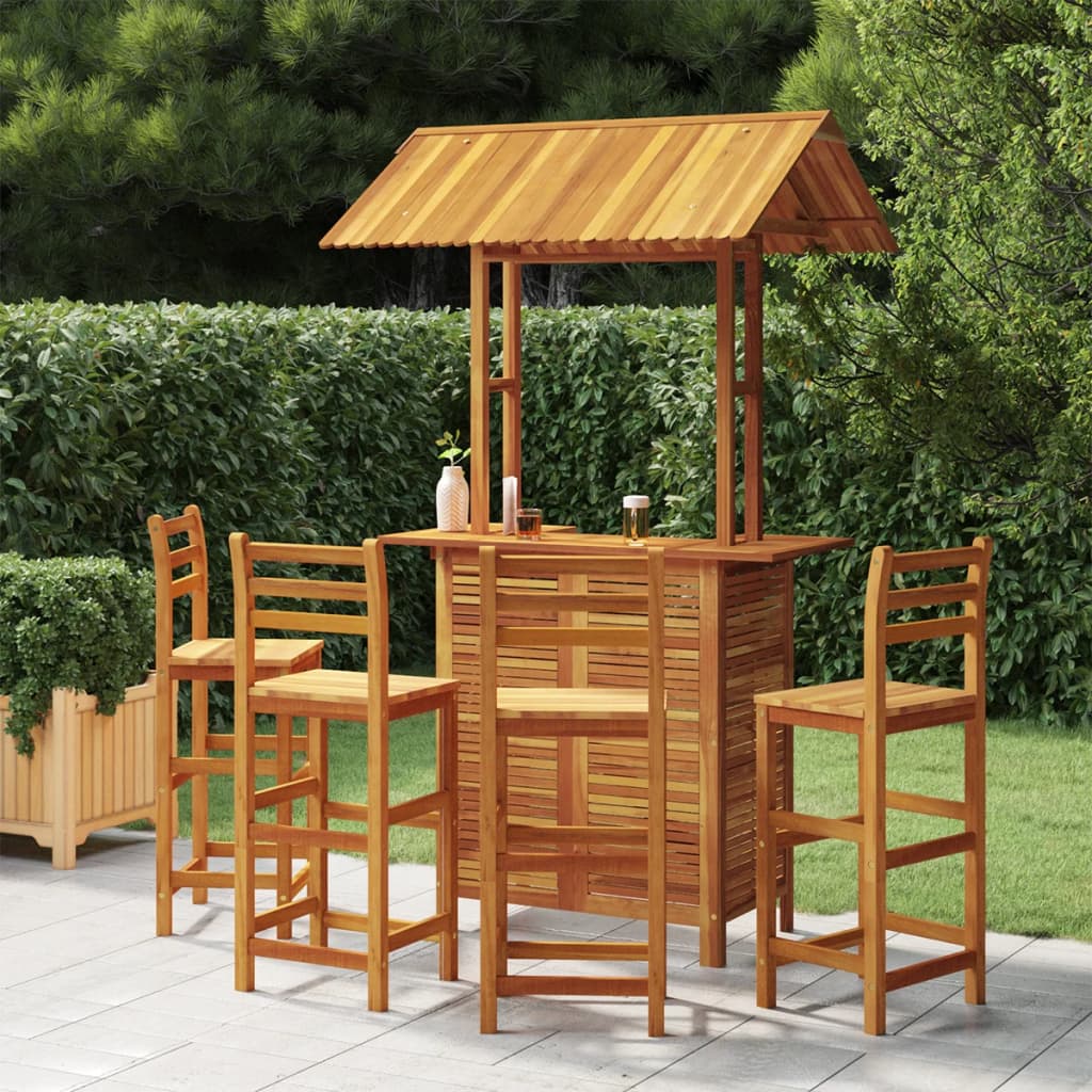 Garden Bar Set | Natural Wood | Solid Acacia wood | Medium |  Durable