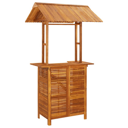 Garden Bar Set | Brown | Solid Acacia wood | Medium | Footrest