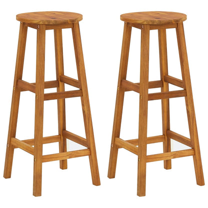 Garden Bar Set | Brown | Solid Acacia wood | Medium | Footrest