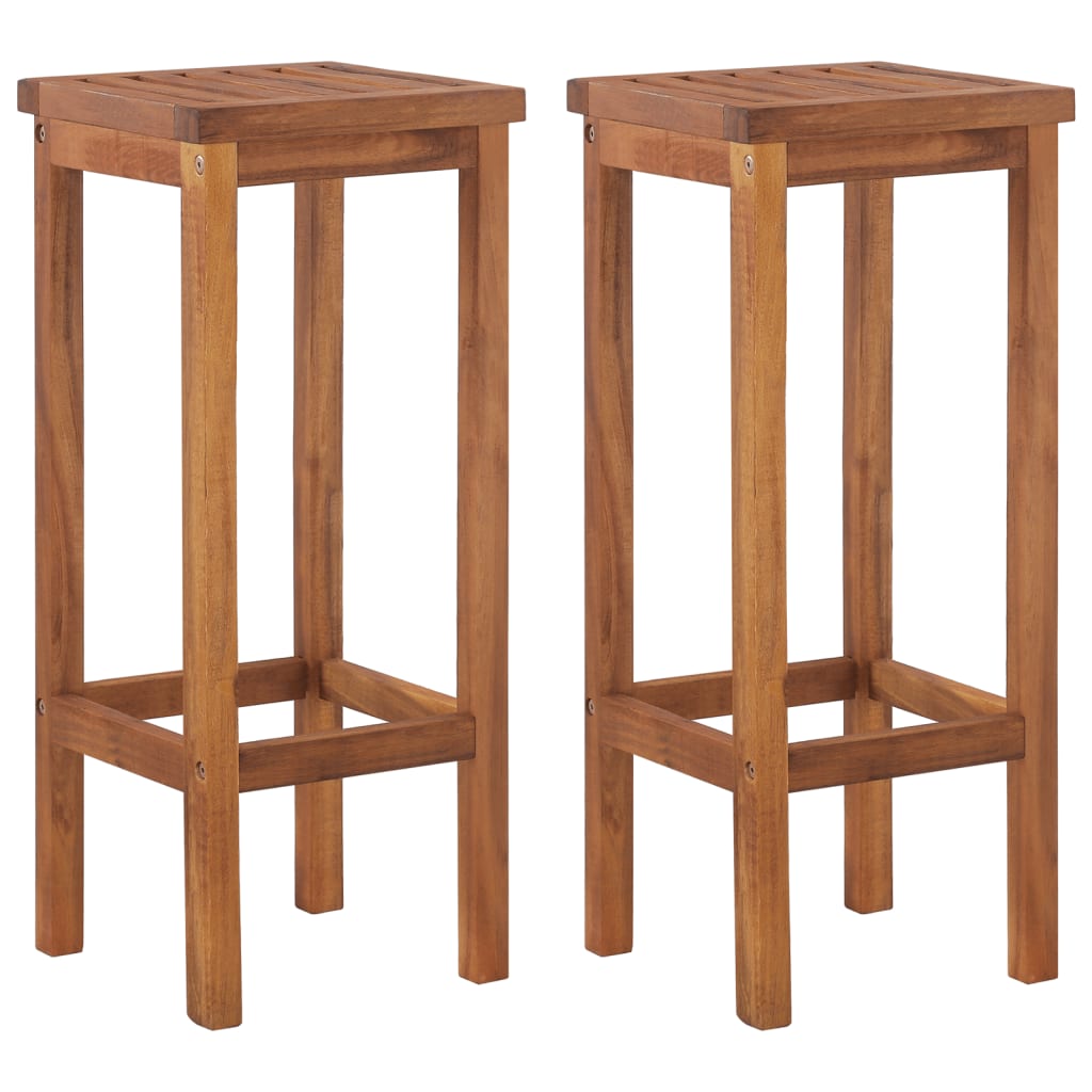 Garden Bar Set | Natural wood | Solid Acacia wood | Large | Footrest