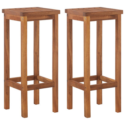 Garden Bar Set | Natural wood | Solid Acacia wood | Large | Footrest