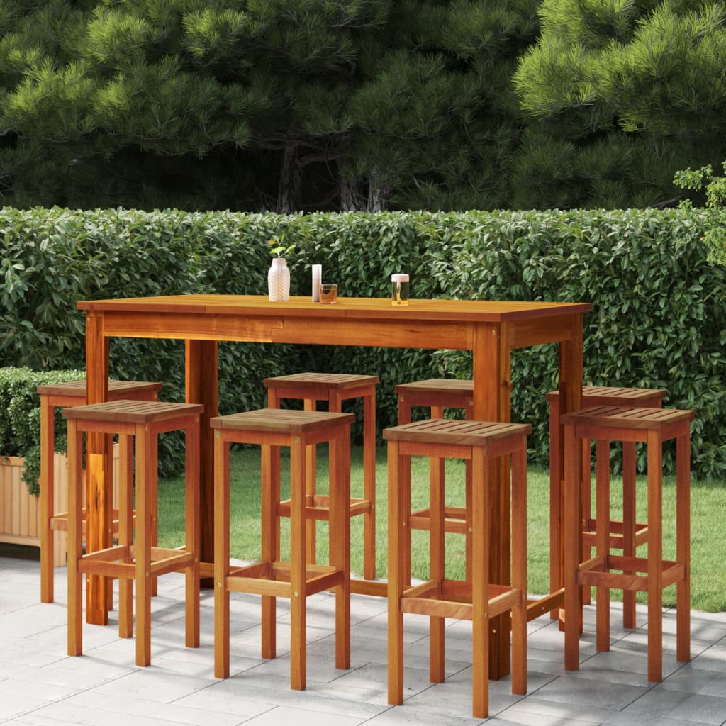Garden Bar Set | Natural wood | Solid acacia wood with an oil finish