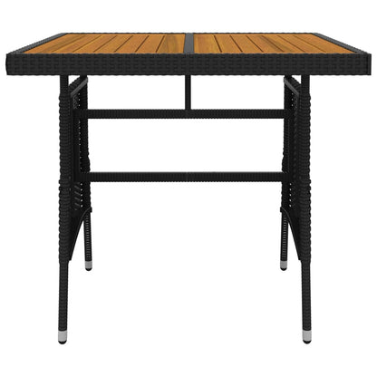Outdoor Dining Set | Black | PE rattan, steel, solid acacia wood