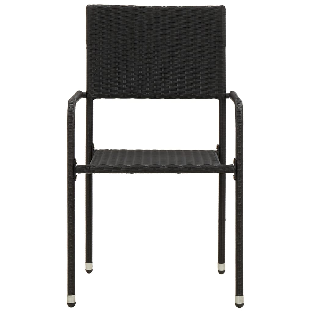Outdoor Dining Set | Black | PE rattan | Large | Ergonomic