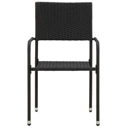 Outdoor Dining Set | Black | PE rattan | Large | Ergonomic