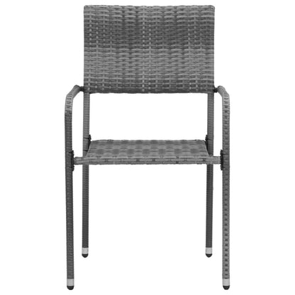 Outdoor Dining Set | Grey | PE rattan, steel, solid acacia wood | 7 Piece